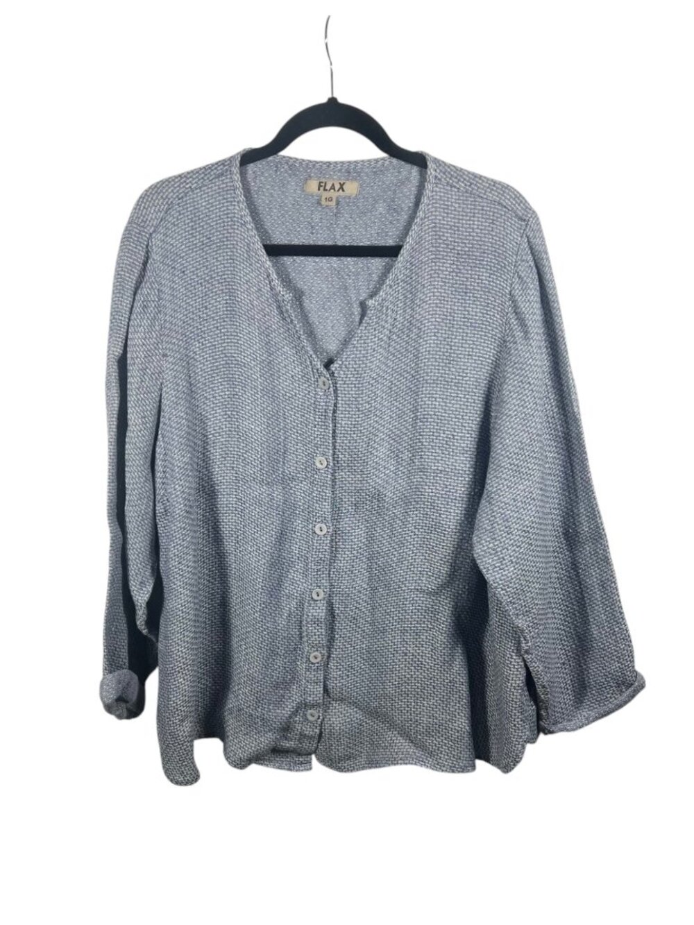 Flax Top Womens Linen Blouse Button Down 1G Sustainable Lagenlook